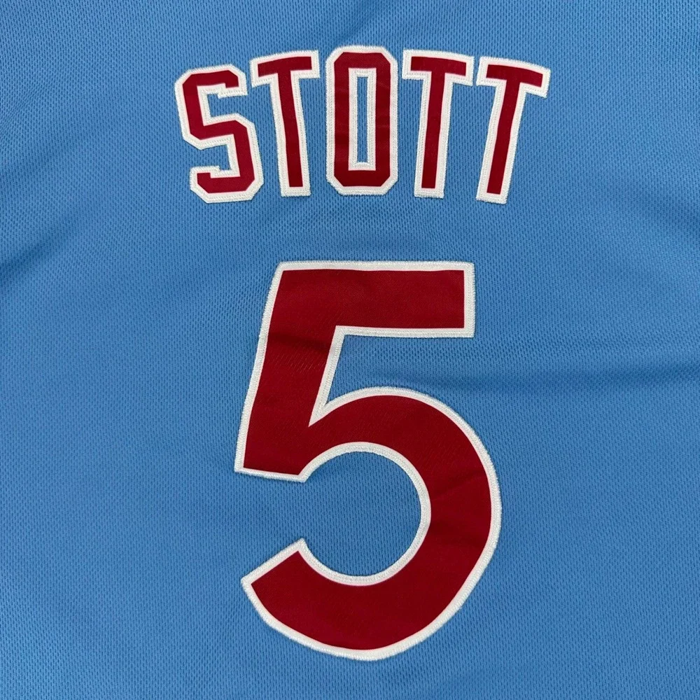 Nike Philadelphia Phillies Bryson Stott 5 Powder Blue Jersey Mens XL Throwback